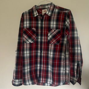 Levi’s Plaid Button Up Men’s Size M
